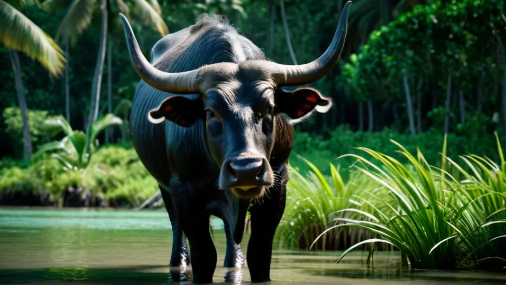 Бразильская полиция использует буйволов для патрулирования островов