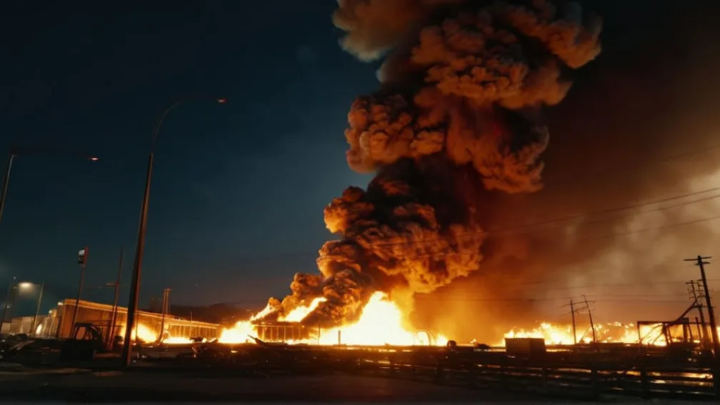 Мощные взрывы и пожар охватили промышленную зону под Буэнос-Айресом