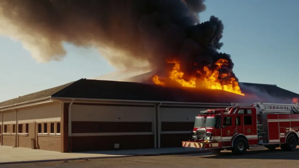 Крупный пожар в начальной школе Ганновера: Дети находились поблизости во время возгорания