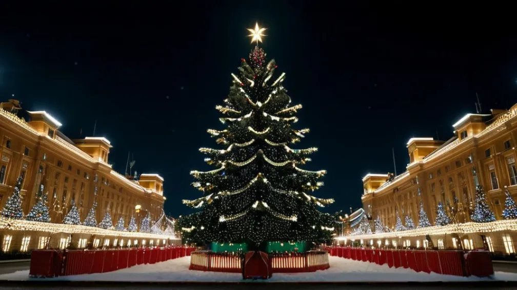 Рождественская елка у Рокфеллер-центра в Нью-Йорке вновь зажгла огни