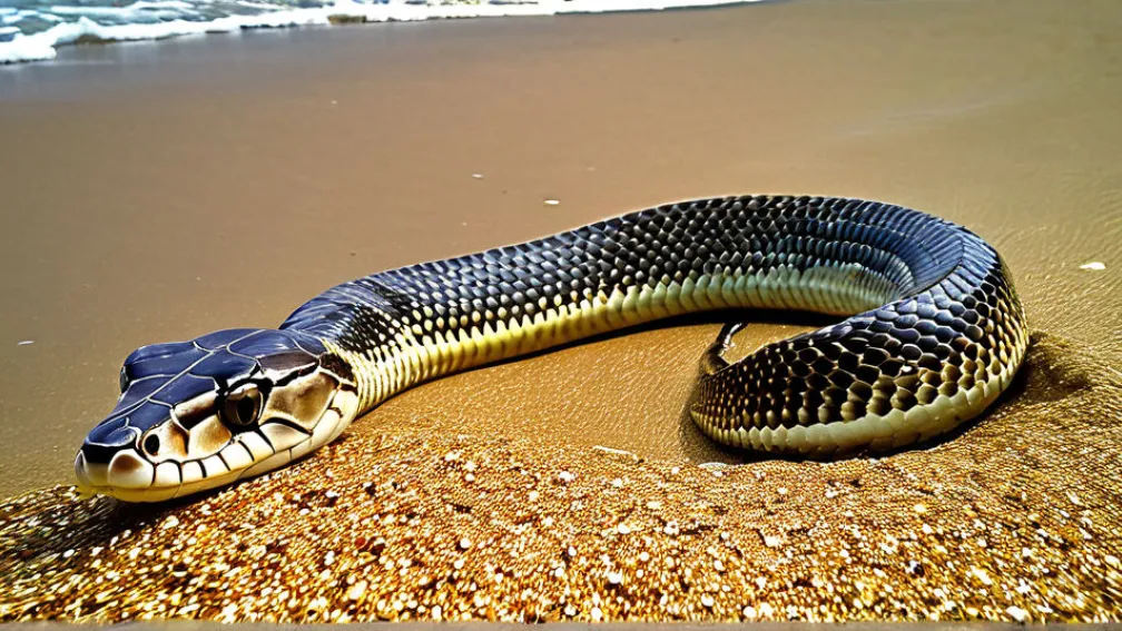 Десятки ядовитых морских змей выброшены на берег в Австралии