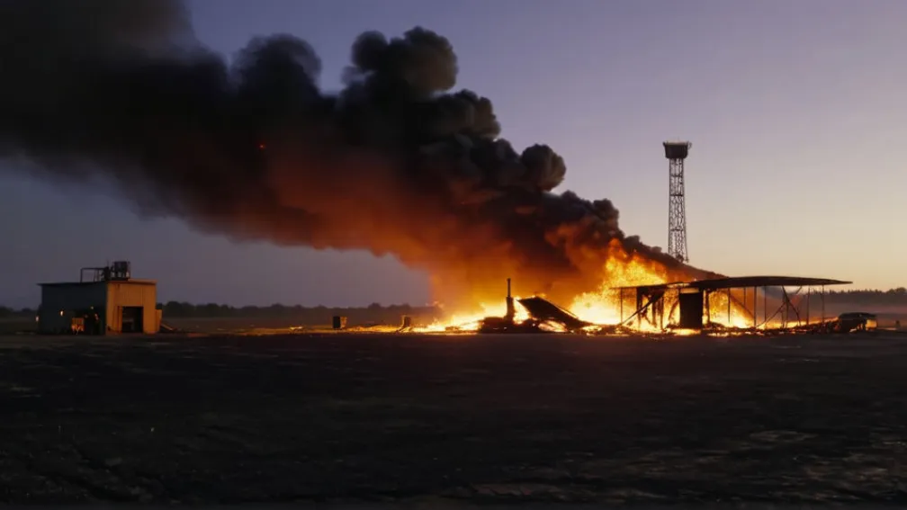 Пожар на аэродроме в Нижней Саксонии: миллионный ущерб и разрушения