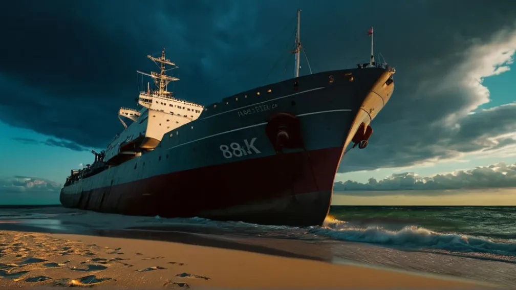 Судно для морских захоронений село на мель у побережья Юиста: Пассажиры спасены