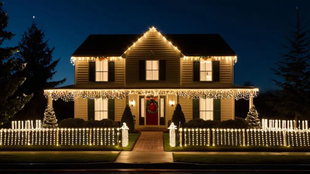 Волшебство по кнопке: Немецкий "техник-гик" превратил свой дом в рождественскую феерию света