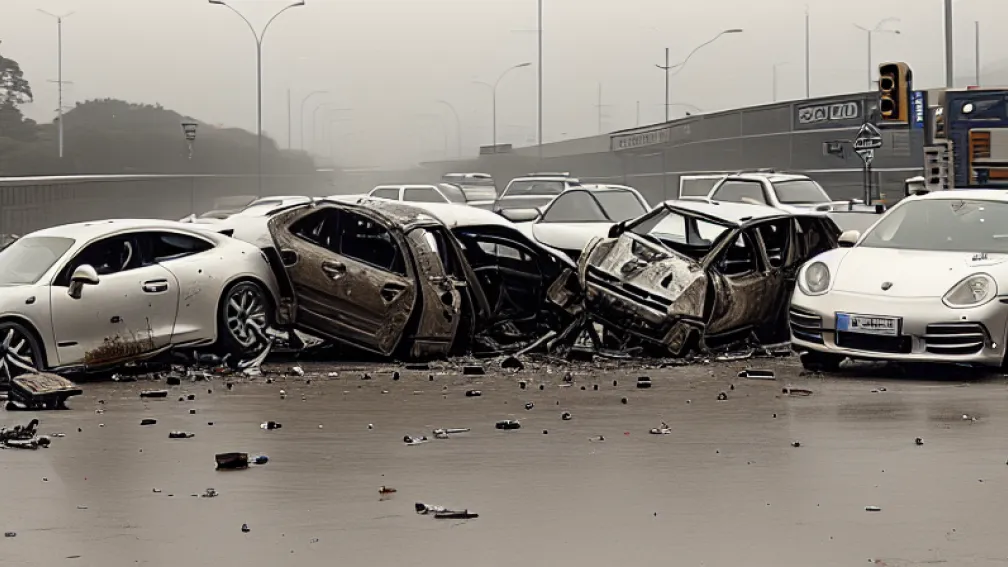 ДТП на A3: Porsche врезался в авто, водитель тяжело ранен