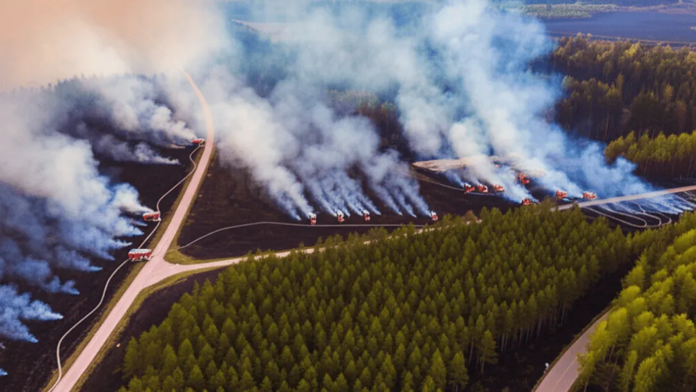 Масштабные лесные пожары в Северном Рейне-Вестфалии