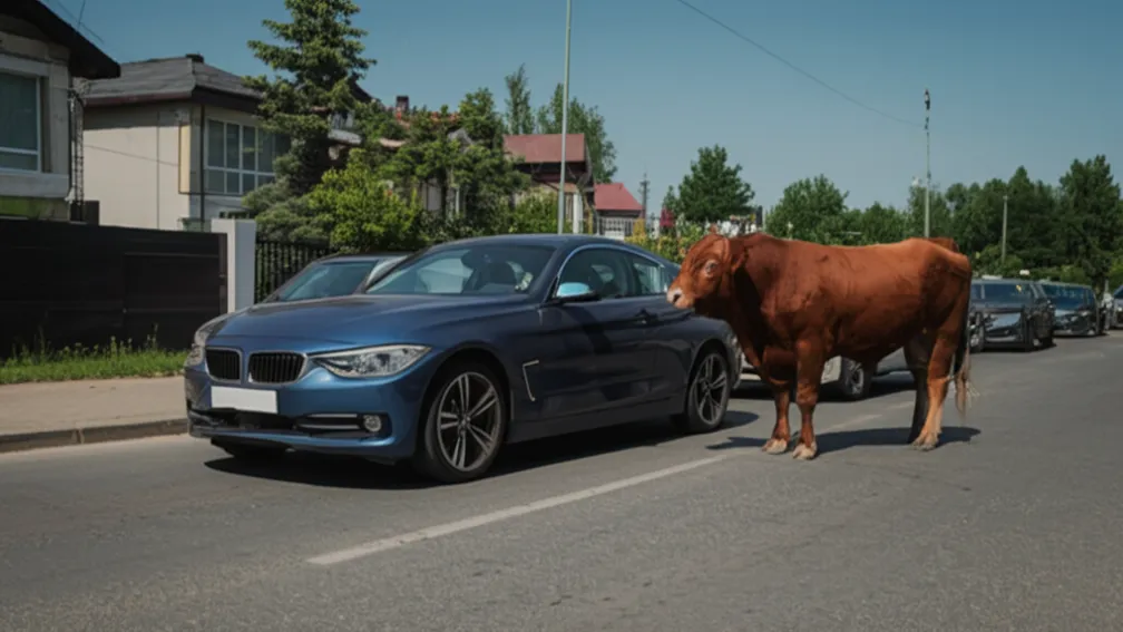 Забудьте про лосиный тест – бык разносит BMW: курьезный инцидент в Сан-Паулу