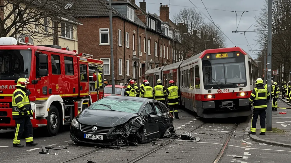 ДТП в Саарбрюккене: Автомобиль столкнулся с Saarbahn