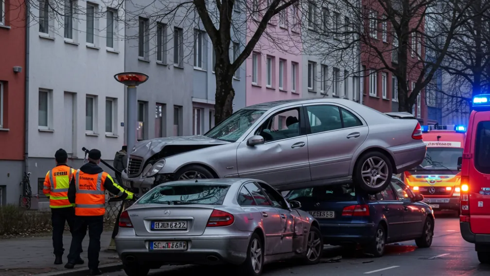 Курьезная авария: Пожилая женщина «взлетела» на Mercedes