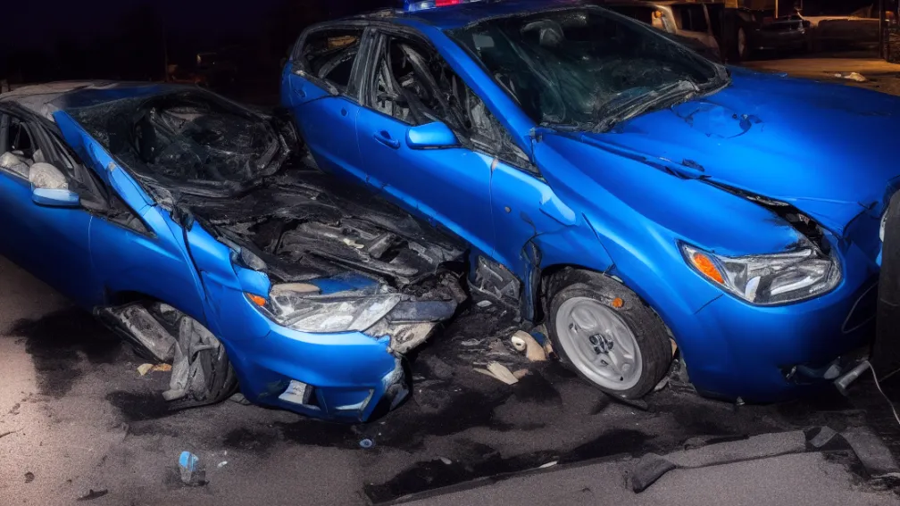 Пьяный водитель в Оберхаузене ехал на Ford на трех колесах