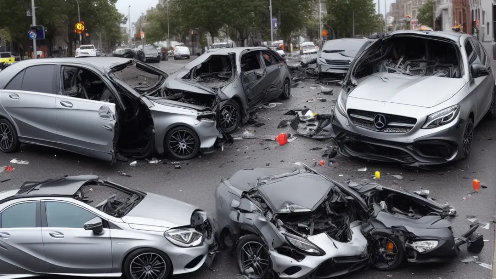 В Ханау женщина (48) в нетрезвом виде врезалась в Mercedes