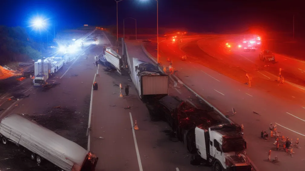 ДТП на A24: Автодом врезался в тяжелый транспорт