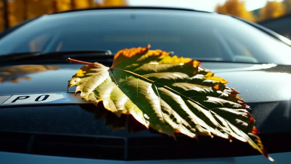 Креативное сокрытие: Водительница в Германии пыталась скрыть просроченные номера листьями