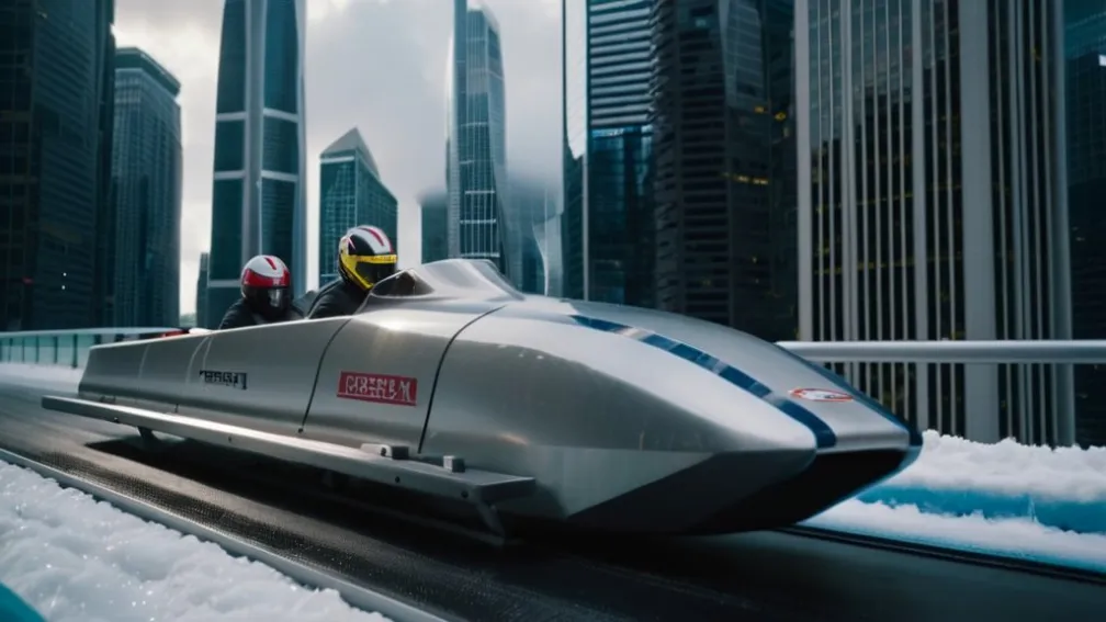 Звезды Олимпиады Нольте и Леви: Бобслей промчался по улицам Франкфурта