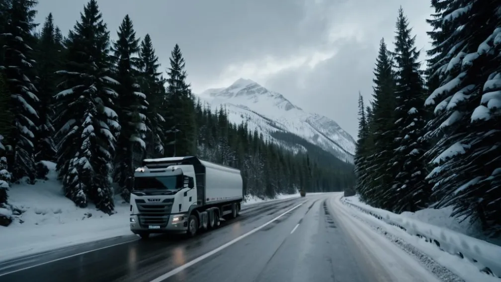Снегопад и гололедица парализовали движение грузовиков в Южной Тюрингии