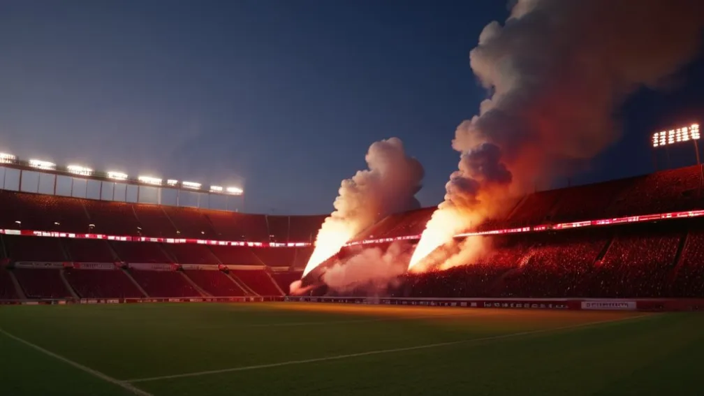 Футбольному клубу "Рот-Вайс Эрфурт" грозит крупный штраф за массовое использование пиротехники