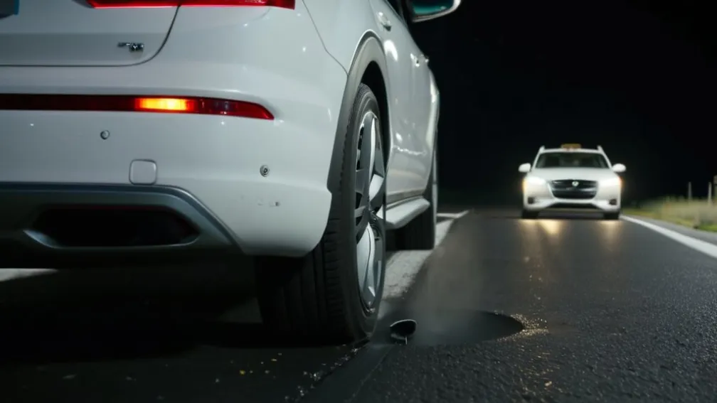 В Германии неизвестный проколол шины автомобиля дорожной службы во время измерения скорости