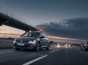 Полицейская погоня в Германии: Из VW Golf выбросили наркотики, водитель и пассажир сбежали