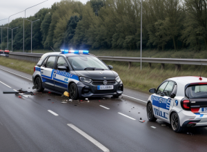 Полицейская погоня на автобане в Германии: водитель без прав устроил ДТП и выезжал на "встречку"