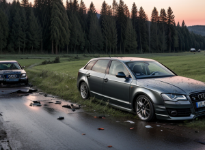 В Германии Audi слетел в кювет: водителя выбросило из салона, он погиб
