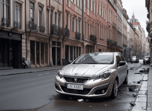 Инцидент в Пфорцхайме: Взрыв повредил припаркованный автомобиль Peugeot