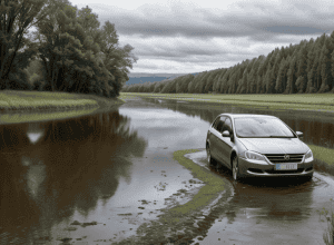 ДТП в Германии: Skoda с 68-летним водителем съехала с трассы в реку