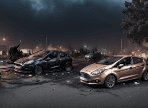 Пожар в Ростоке: Уничтожен Ford Fiesta и имущество на тысячи евро, ведется расследование