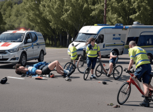 Трое велосипедистов пострадали при падении во время тренировки в Германии