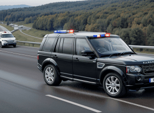 В Германии перевернулся Land Rover на автобане А7: двое пострадавших, погиб пес