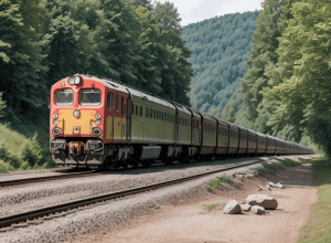 В Германии поезд Intercity экстренно затормозил из-за камней на путях