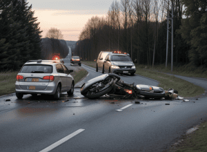 Тяжелое ДТП в Германии: 19-летний мотоциклист серьезно ранен на трассе L436