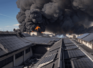 Причина крупного пожара в школе в Эркрате: виноваты фотоэлектрические панели?