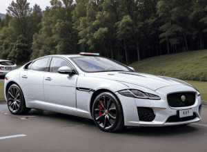 В Германии неизвестный врезался в Jaguar на парковке отеля и скрылся