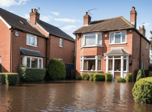 В немецком Любеке неизвестные затопили дом, пустив воду через разбитое окно