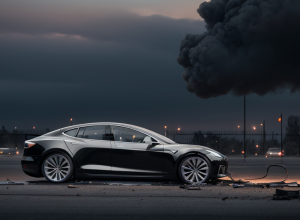 В Берлине сгорел электромобиль Tesla: полиция расследует поджог