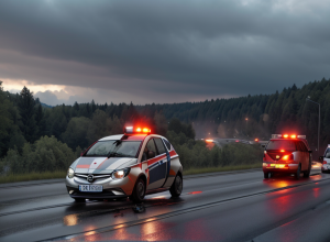 Серьезное ДТП на трассе А40 в Германии: Opel перевернулся, трое пострадали. Водитель мог быть пьян