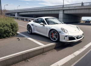 Ущерб 200 тысяч евро: Водитель Porsche тяжело ранен в ДТП на немецкой трассе A66