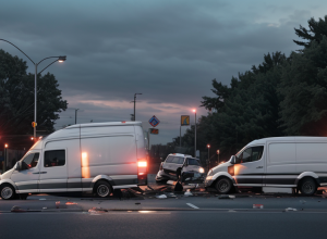 В Германии скорая помощь столкнулась с Mercedes Sprinter на перекрестке во Франкентале
