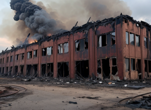 Крупный пожар на бывшей скотобойне в Эрфурте: полиция расследует поджог