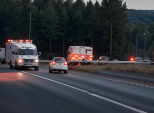 На трассе А29 в Германии перевернулся микроавтобус после ДТП: двое тяжелораненых