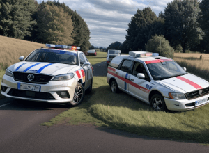 В Германии 20-летняя девушка перевернулась на машине после экстренного маневра