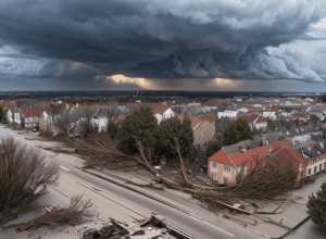 Ураган в Грайфсвальде: Летающий батут пролетел 220 метров, повреждены авто