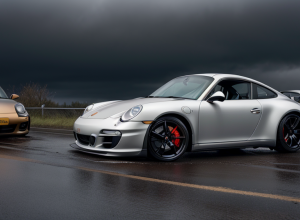 В Германии 69-летний водитель разбил спорткар Porsche 911 на мокрой трассе