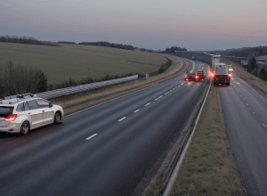Смертельное ДТП на автобане в Германии: Водителя выбросило из машины после взрыва шины
