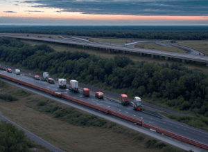 Серьезное ДТП с грузовиками перекрыло автобан A6 в Германии у Зинсхайма