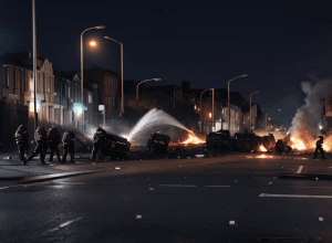 Северная Ирландия: Третья ночь беспорядков, десятки полицейских ранены, нападения на семьи рома