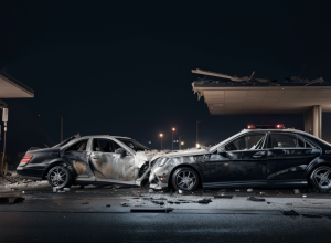 Мощный Mercedes AMG протаранил АЗС в Нюрнберге: 22-летний водитель был под наркотиками и алкоголем