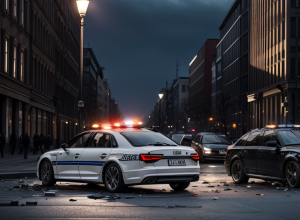 В Берлине 17-летний водитель Audi устроил погоню и протаранил полицию: двое полицейских ранены