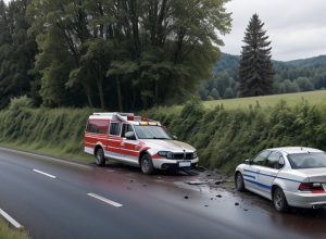В Германии BMW слетел с трассы A20 и врезался в забор: трое пострадавших