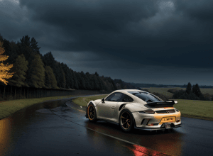 Мощный Porsche 911 GT3 RS разбился на трассе в Германии, слетев в кювет с 15-метровой высоты